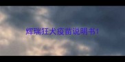 辉瑞狂犬疫苗说明书