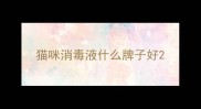 猫咪消毒液什么牌子好