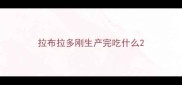 拉布拉多刚生产完吃什么