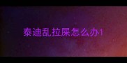 泰迪乱拉屎怎么办