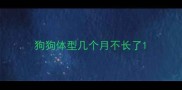 狗狗体型几个月不长了