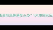 宠物接种疫苗后流鼻涕怎么办5大原因及应对措施全