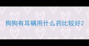 狗狗有耳螨用什么药比较好