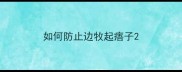 如何防止边牧起痦子