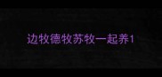 边牧德牧苏牧一起养