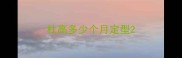 杜高多少个月定型