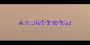 泉州口碑好的宠物店