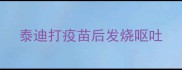 泰迪打疫苗后发烧呕吐