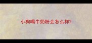 小狗喝牛奶粉会怎么样