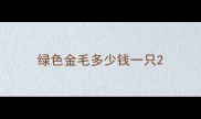 绿色金毛多少钱一只