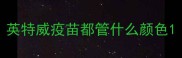 英特威疫苗都管什么颜色