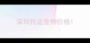 深圳托运宠物价格