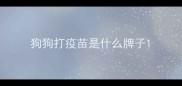 狗狗打疫苗是什么牌子