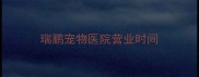 瑞鹏宠物医院营业时间