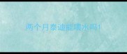 两个月泰迪能喂水吗