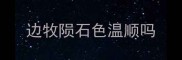 边牧陨石色温顺吗