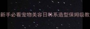 新手必看宠物美容日韩系造型保姆级教程