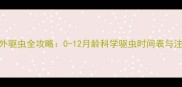 幼犬体外驱虫全攻略0-12月龄科学驱虫时间表与注意事项