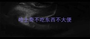 哈士奇不吃东西不大便