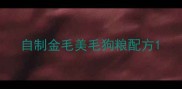 自制金毛美毛狗粮配方