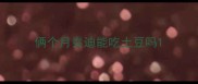 俩个月泰迪能吃土豆吗