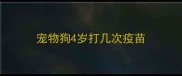 宠物狗4岁打几次疫苗