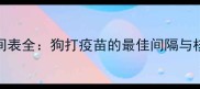 幼犬疫苗时间表全狗打疫苗的最佳间隔与核心疫苗指南
