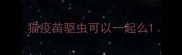 猫疫苗驱虫可以一起么