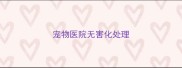 宠物医院无害化处理