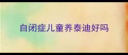 自闭症儿童养泰迪好吗