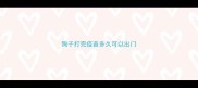 狗子打完疫苗多久可以出门