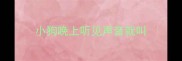 小狗晚上听见声音就叫