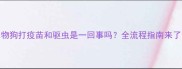 宠物狗打疫苗和驱虫是一回事吗全流程指南来了