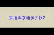 泰迪黑泰迪多少钱