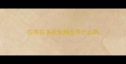 拉布拉多皮肤螨虫用什么药