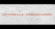 边牧专用狗粮怎么选科学喂养指南与品牌推荐