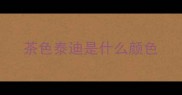 茶色泰迪是什么颜色