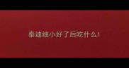 泰迪细小好了后吃什么