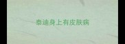 泰迪身上有皮肤病