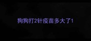 狗狗打2针疫苗多大了