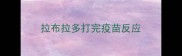 拉布拉多打完疫苗反应