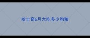 哈士奇6月大吃多少狗粮