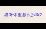 猫咪体重怎么拆啊