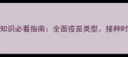 狗狗疫苗核心知识必看指南全面疫苗类型接种时间及常见问题