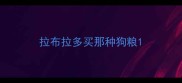 拉布拉多买那种狗粮