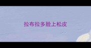 拉布拉多脸上松皮