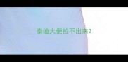 泰迪大便拉不出来