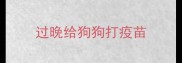 过晚给狗狗打疫苗