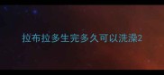 拉布拉多生完多久可以洗澡