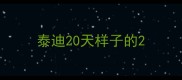 泰迪20天样子的